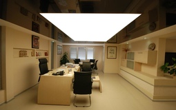 Светопрозрачный двухуровневый потолок  для офиса